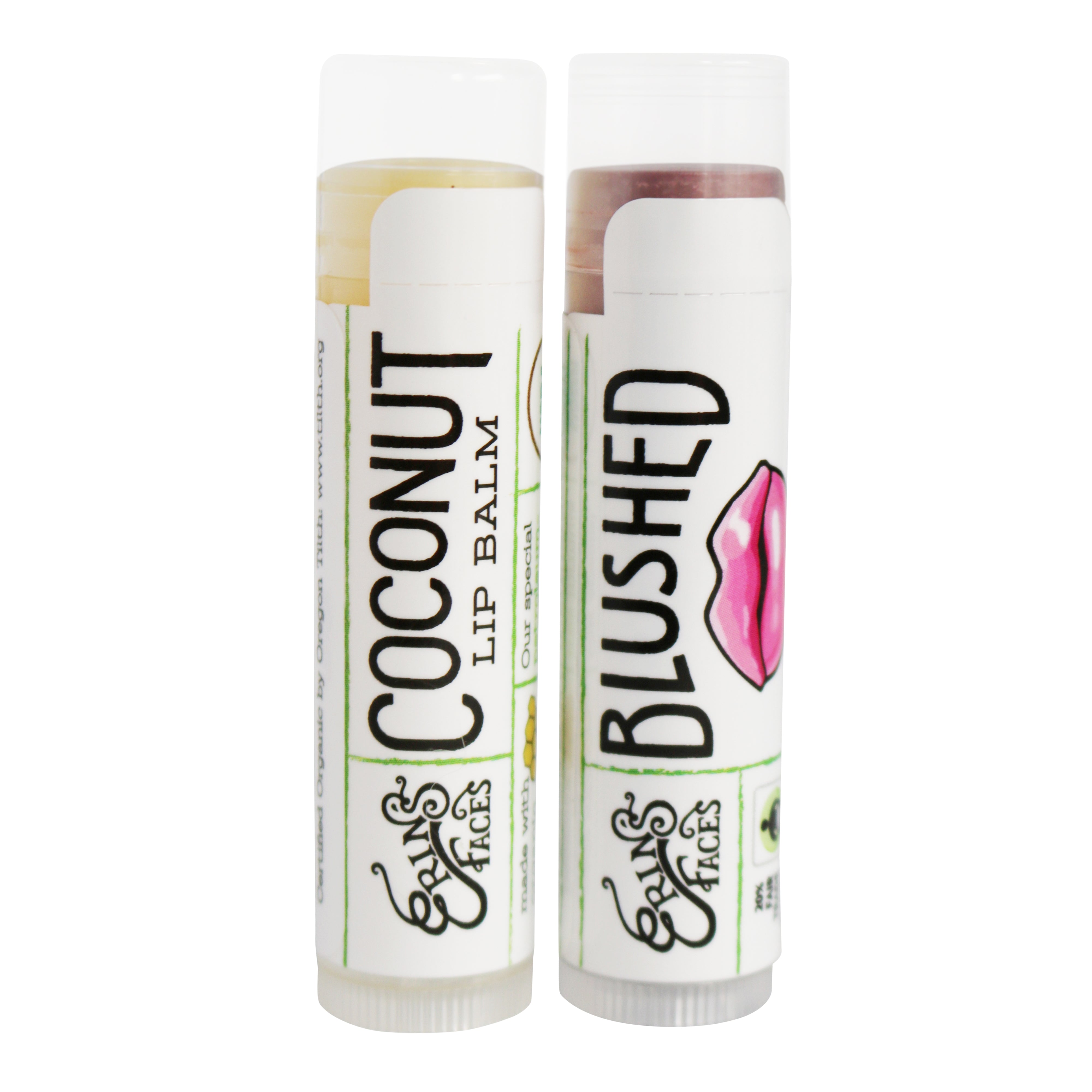 Blushed Tinted Lip Balm Duos Organic Makeup Lip Balm erinsfaces