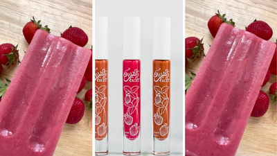 Lip Gloss Inspired Strawberry Mint Popsicles Recipe