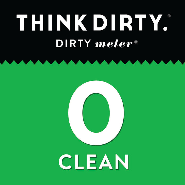 Think Dirty Dirty Meter - 0 rated clean on green background