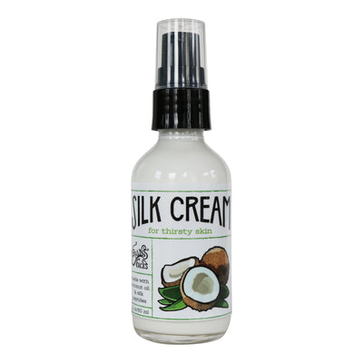 silk cream lightweight moisturizer in a 2oz glass bottle